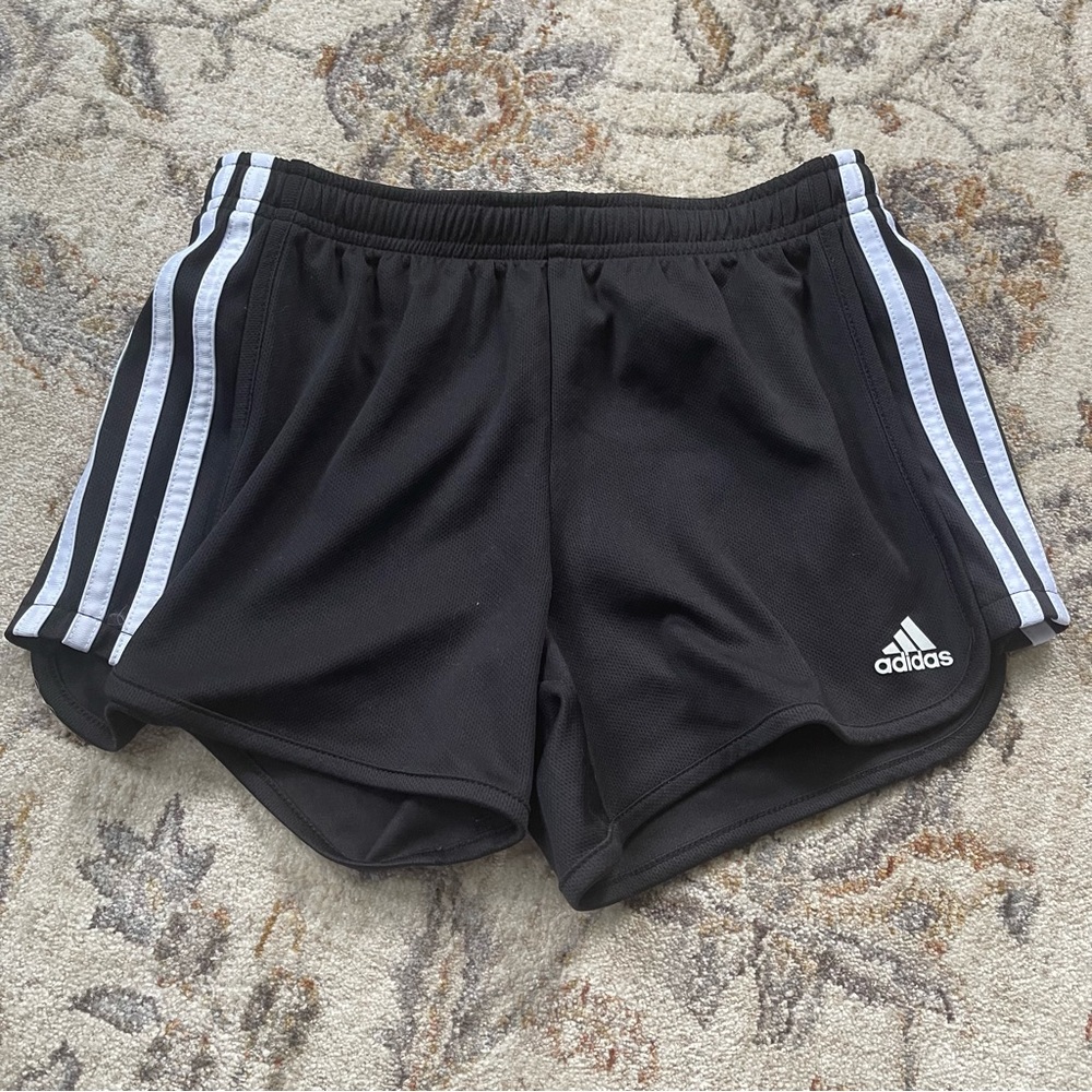 Adidas Big Girls 3-Stripes Mesh Shorts Size L